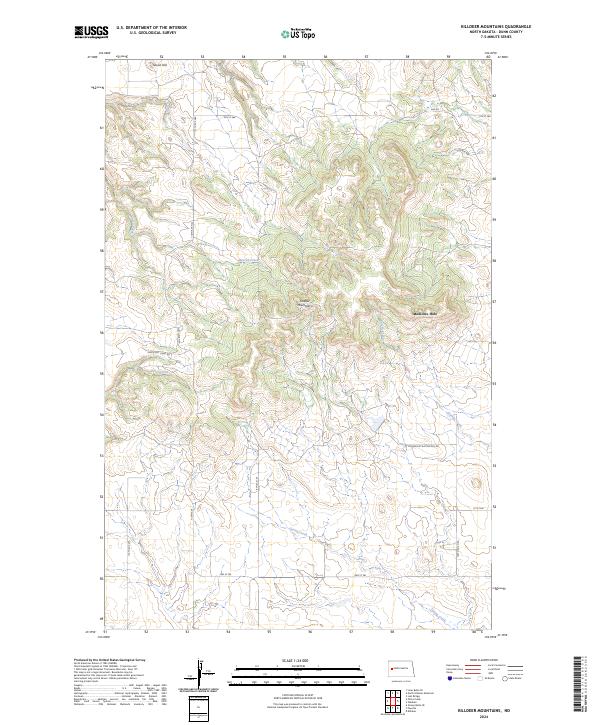 Killdeer Mountains, ND — USGS 7.5-minute topo (2024)