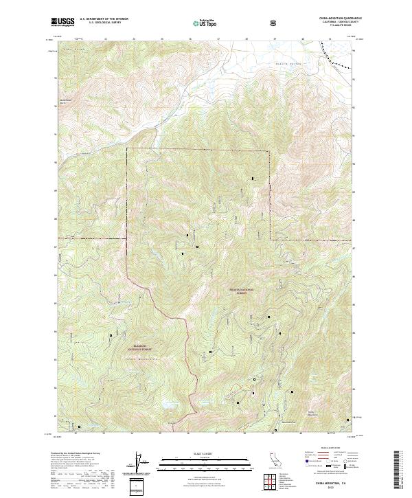 China Mountain, CA — USGS 7.5-minute topo (2022)