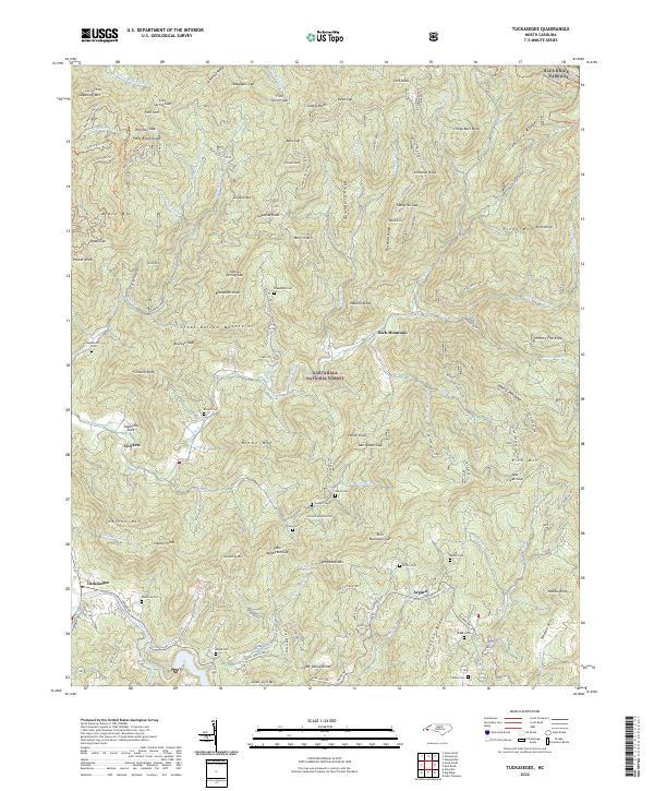 Tuckasegee, NC — USGS 7.5-minute topo (2022)
