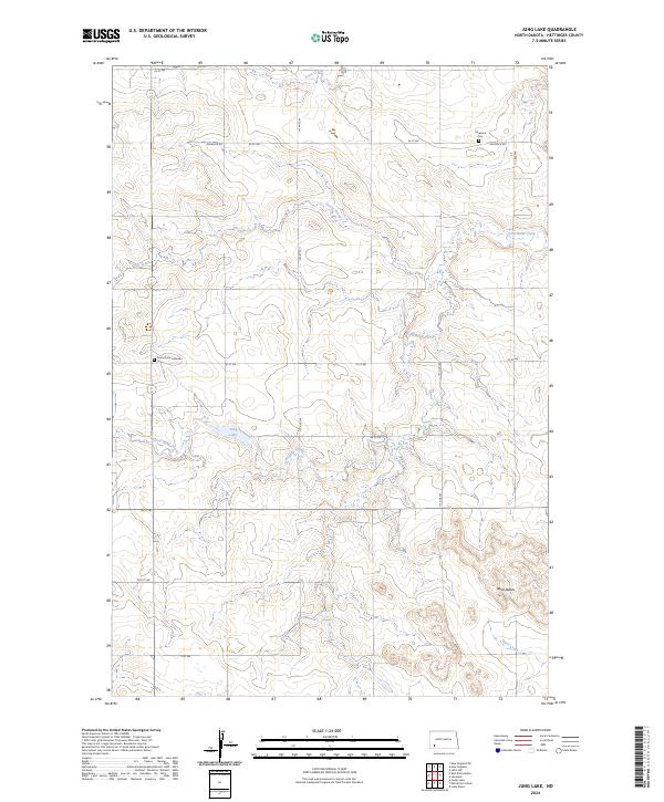 Jung Lake, ND — USGS 7.5-minute topo (2024)
