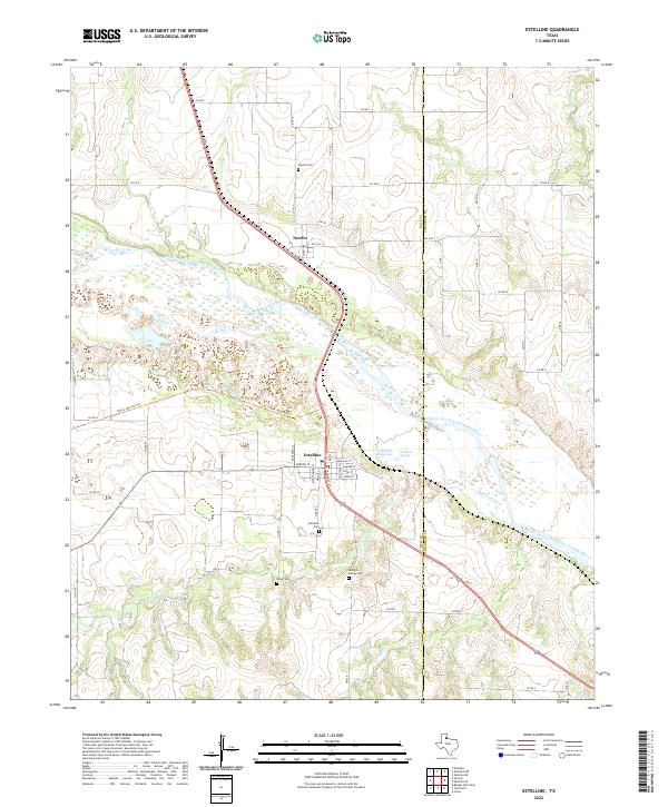 Estelline, TX — USGS 7.5-minute topo (2022)