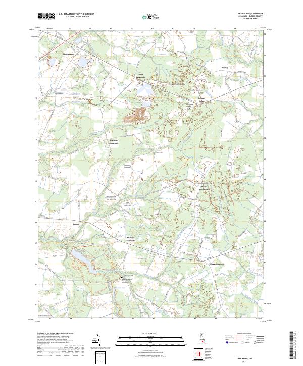 Trap Pond, DE — USGS 7.5-minute topo (2023)