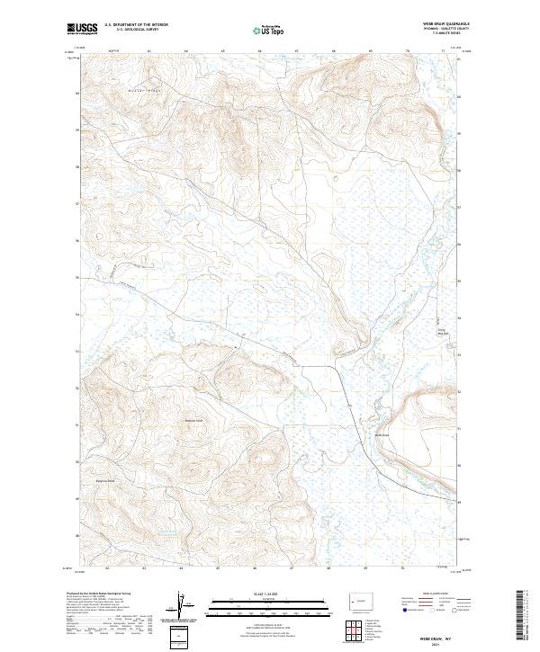 Webb Draw, WY — USGS 7.5-minute topo (2021)