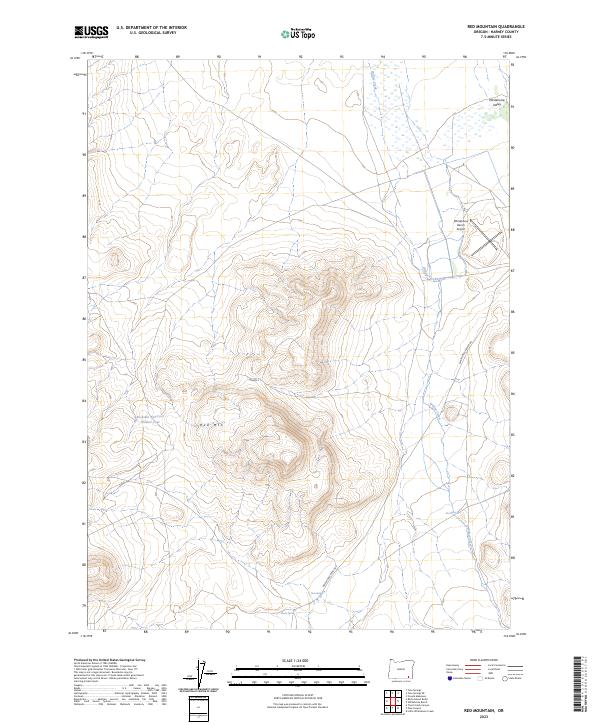 Red Mountain, OR — USGS 7.5-minute topo (2023)