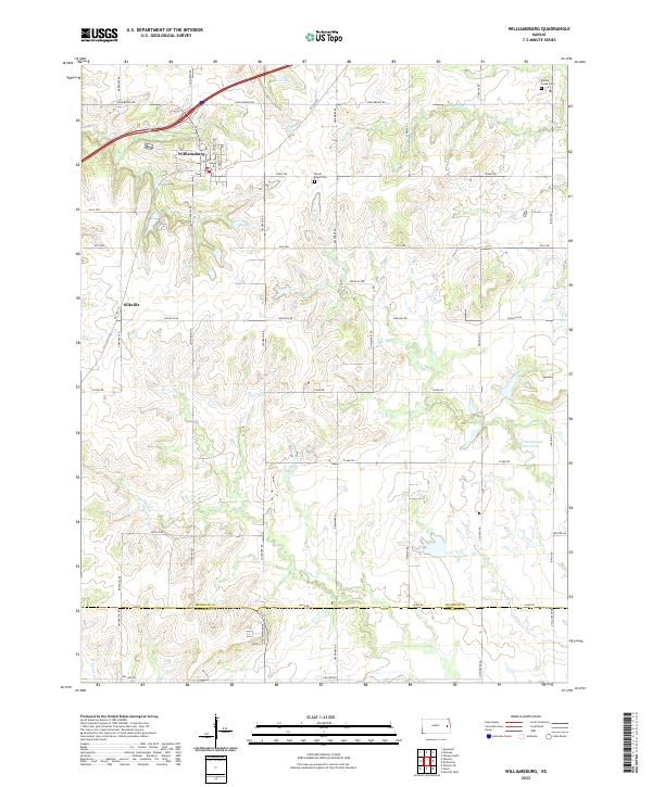 Williamsburg, KS — USGS 7.5-minute topo (2022)
