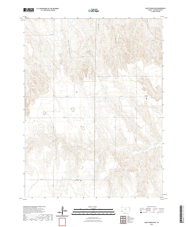 Saint Francis NW, KS — USGS 7.5-minute topo (2022)