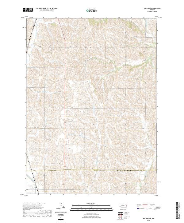 Walthill SW, NE — USGS 7.5-minute topo (2021)