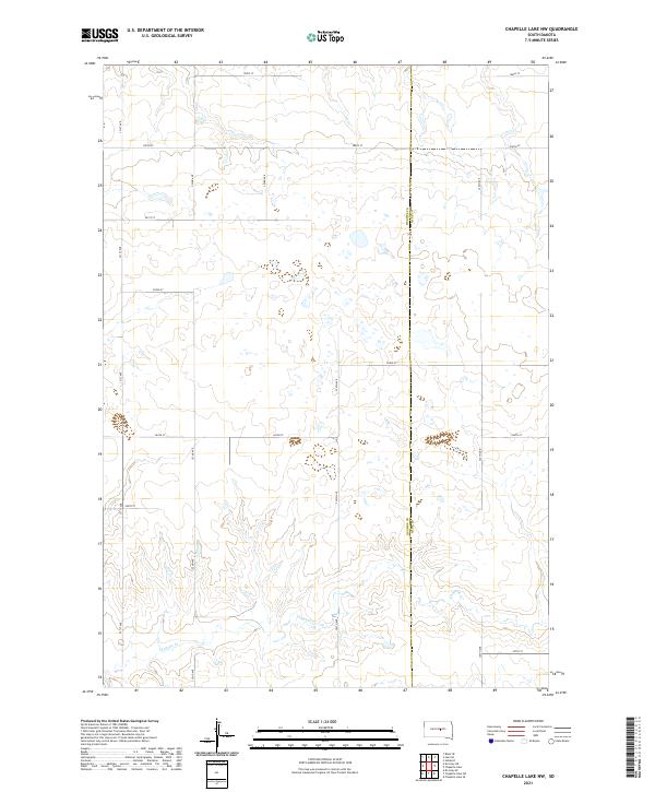 Chapelle Lake NW, SD — USGS 7.5-minute topo (2021)