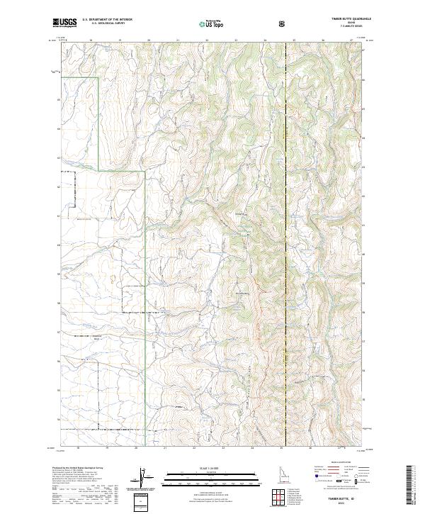 Timber Butte, ID — USGS 7.5-minute topo (2023)