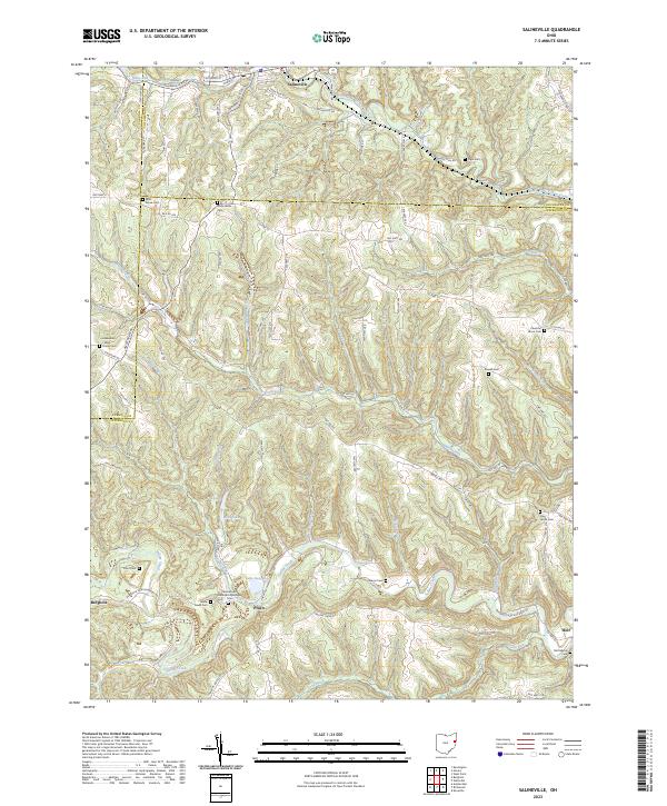Salineville, OH — USGS 7.5-minute topo (2023)