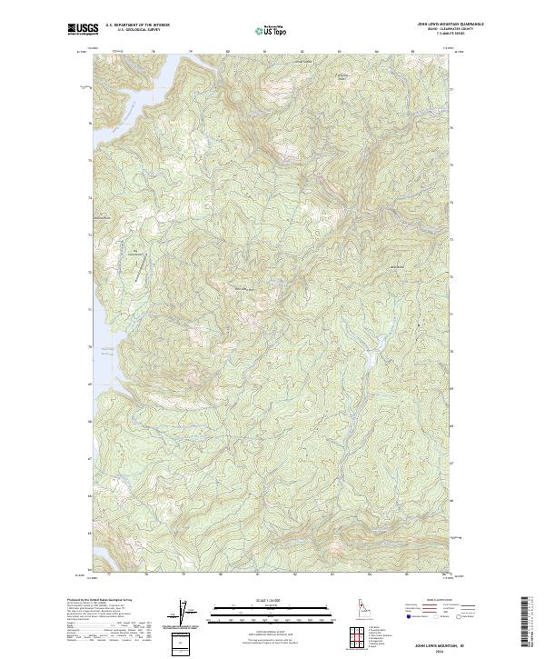 John Lewis Mountain, ID — USGS 7.5-minute topo (2024)