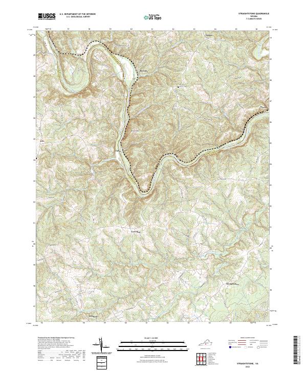 Straightstone, VA — USGS 7.5-minute topo (2022)