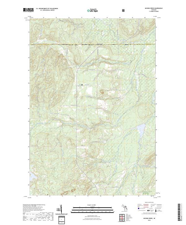 McGinn Creek, MI — USGS 7.5-minute topo (2023)