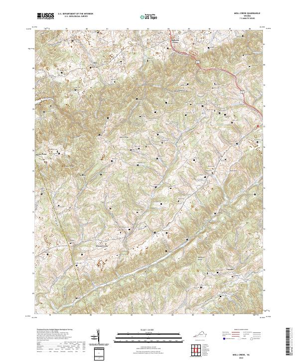 Moll Creek, VA — USGS 7.5-minute topo (2022)