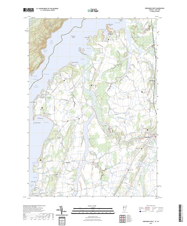 Vergennes West, VT-NY — USGS 7.5-minute topo (2024)