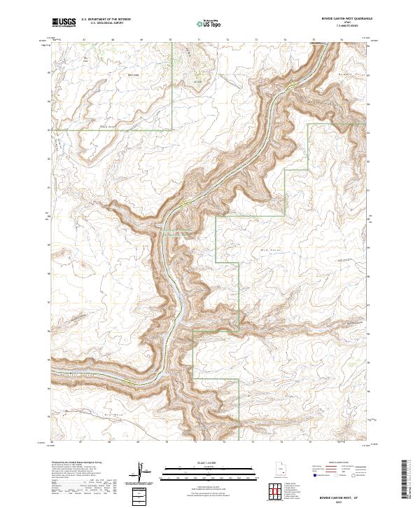 Bowdie Canyon West, UT — USGS 7.5-minute topo (2023)