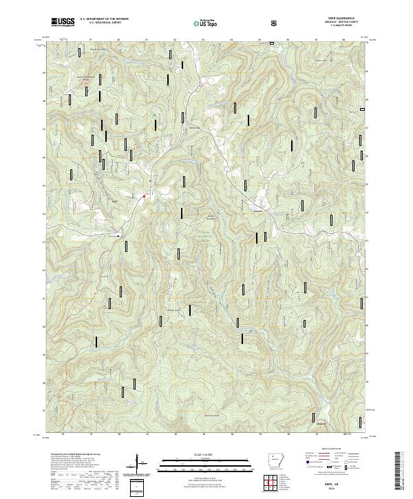 Deer, AR — USGS 7.5-minute topo (2024)