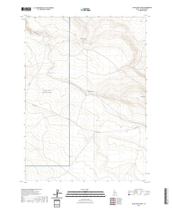 Black Butte West, ID — USGS 7.5-minute topo (2023)