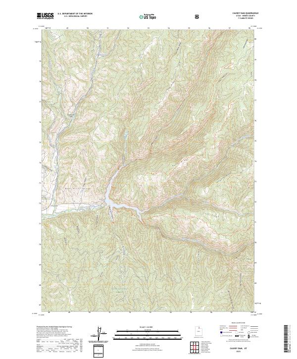 Causey Dam, UT — USGS 7.5-minute topo (2023)