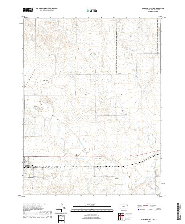 Sharon Springs East, KS — USGS 7.5-minute topo (2022)