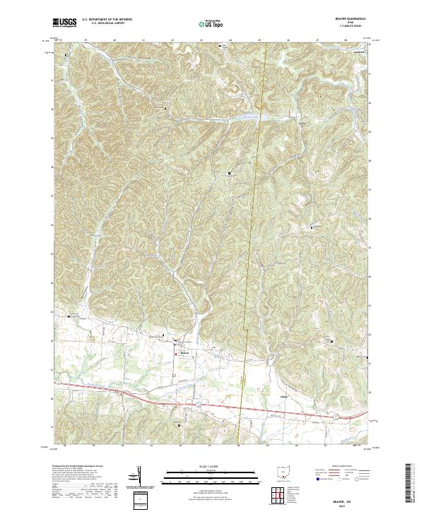 Beaver, OH — USGS 7.5-minute topo (2023)