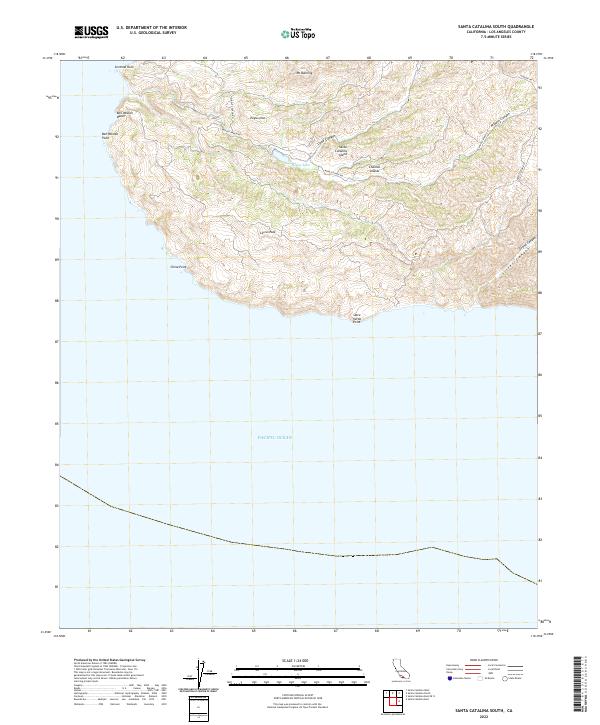 Santa Catalina South, CA — USGS 7.5-minute topo (2022)