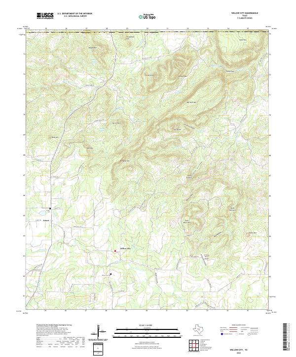 Willow City, TX — USGS 7.5-minute topo (2022)
