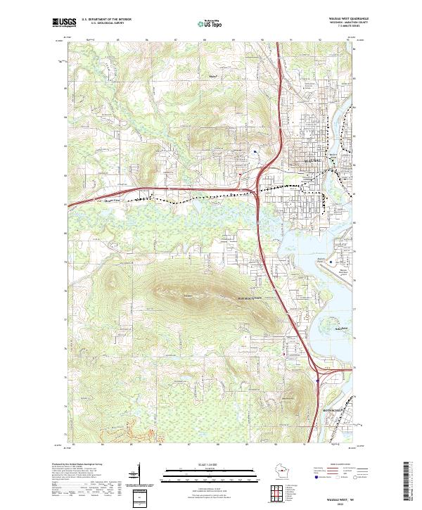 Wausau West, WI — USGS 7.5-minute topo (2022)