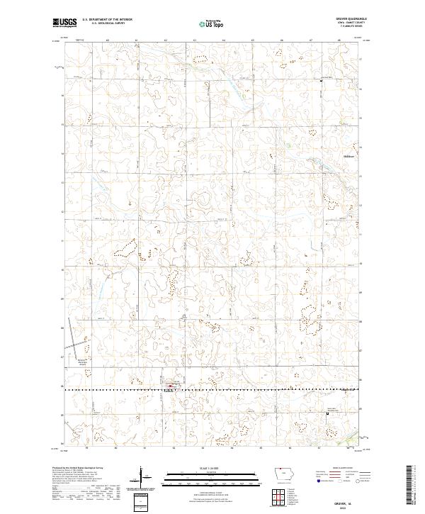Gruver, IA — USGS 7.5-minute topo (2022)