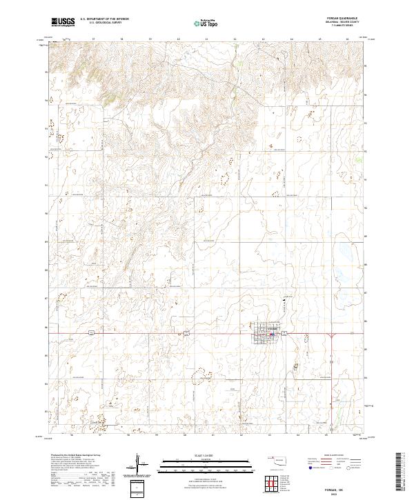 Forgan, OK — USGS 7.5-minute topo (2022)