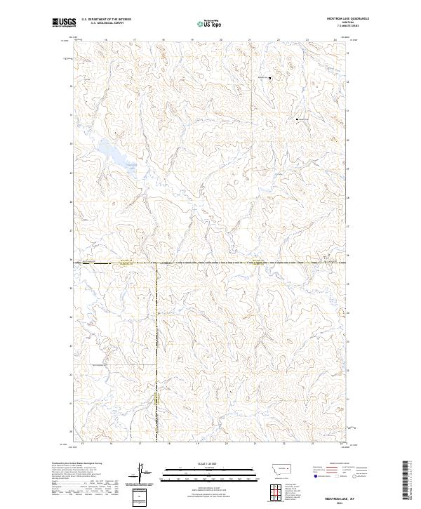 Hedstrom Lake, MT — USGS 7.5-minute topo (2024)