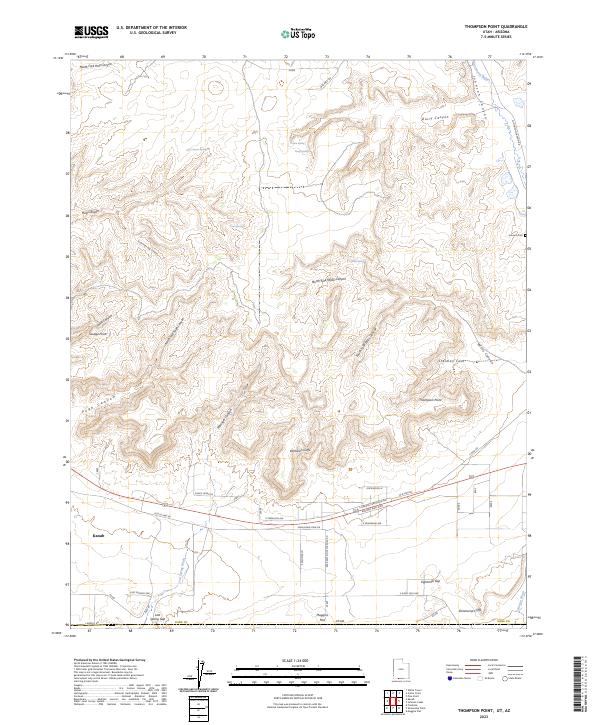Thompson Point, UT-AZ — USGS 7.5-minute topo (2023)