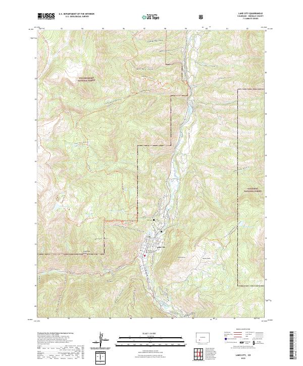Lake City, CO — USGS 7.5-minute topo (2022)