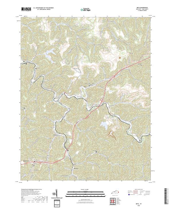Meta, KY — USGS 7.5-minute topo (2022)