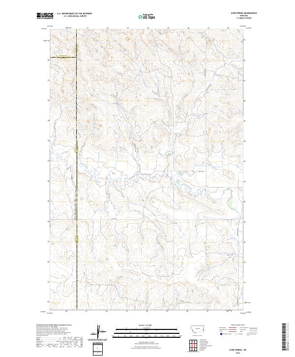 Ayer Spring, MT — USGS 7.5-minute topo (2024)