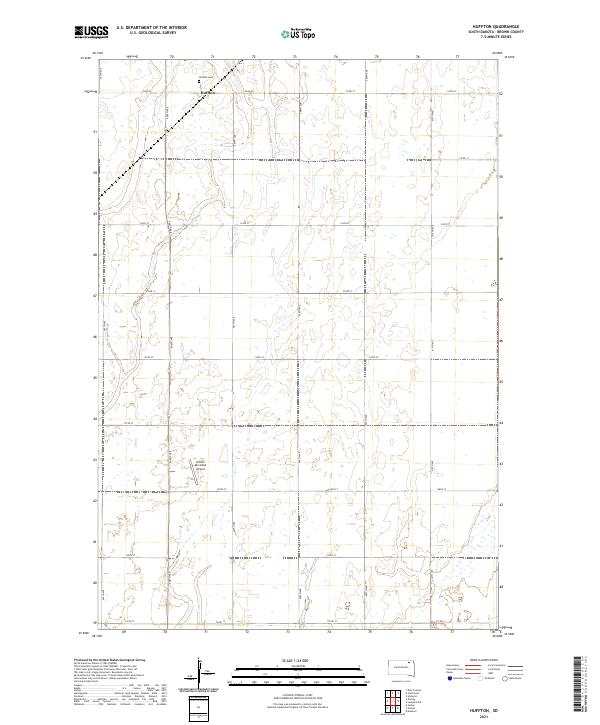 Huffton, SD — USGS 7.5-minute topo (2021)