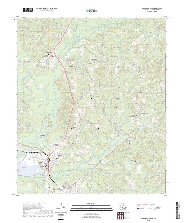 Jonesboro North, LA — USGS 7.5-minute topo (2024)