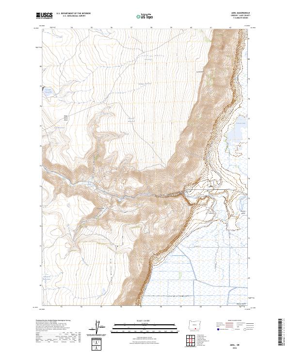 Adel, OR — USGS 7.5-minute topo (2024)