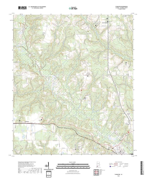 Flomaton, AL — USGS 7.5-minute topo (2024)