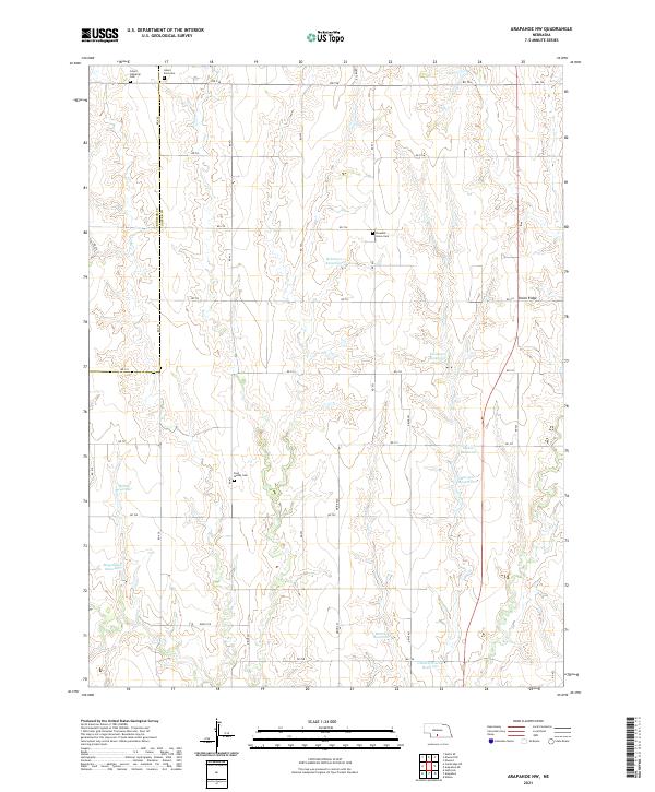 Arapahoe NW, NE — USGS 7.5-minute topo (2021)