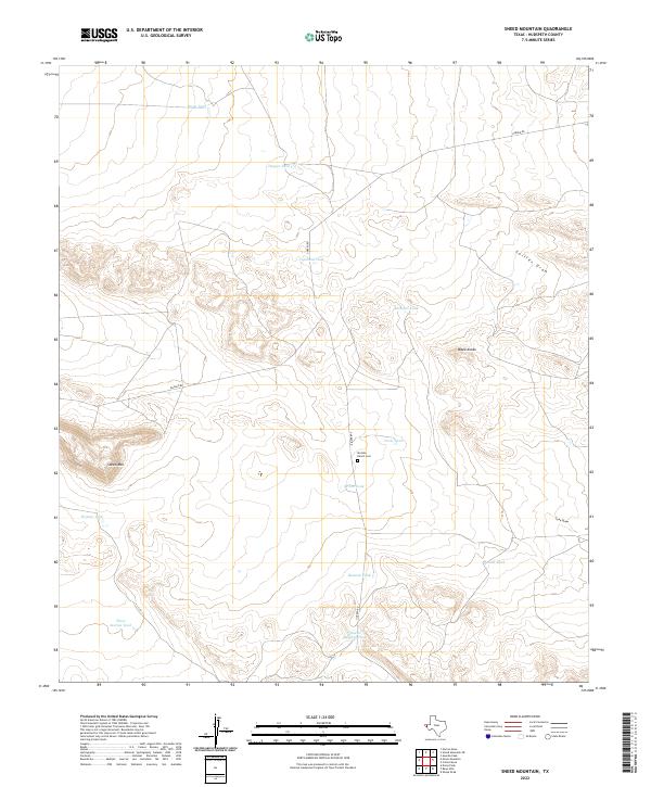 Sneed Mountain, TX — USGS 7.5-minute topo (2022)