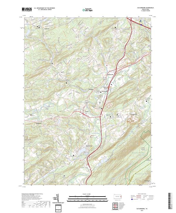 Saylorsburg, PA — USGS 7.5-minute topo (2023)
