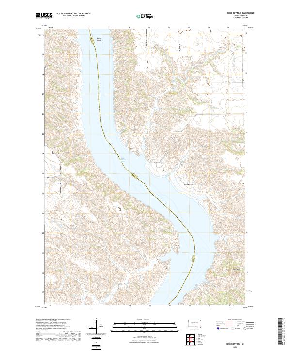 Bond Bottom, SD — USGS 7.5-minute topo (2021)