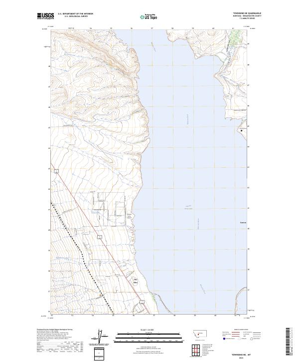 Townsend NE, MT — USGS 7.5-minute topo (2024)