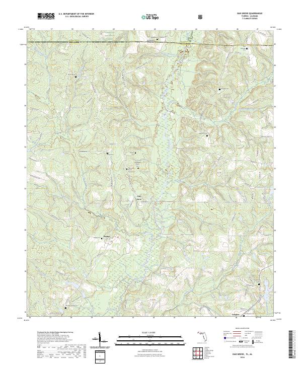 Oak Grove, FL-AL — USGS 7.5-minute topo (2024)