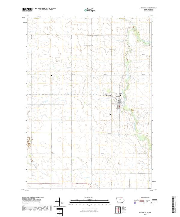 Stacyville, IA-MN — USGS 7.5-minute topo (2022)