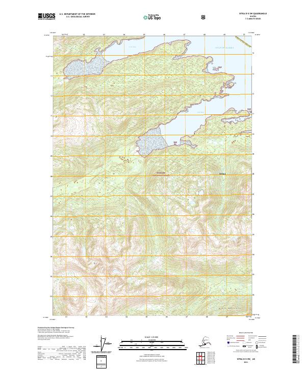 Sitka D-5 SW, AK — USGS 7.5-minute topo (2021)