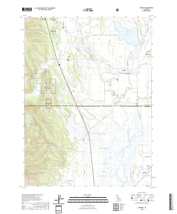 Lookout, CA — USGS 7.5-minute topo (2022)