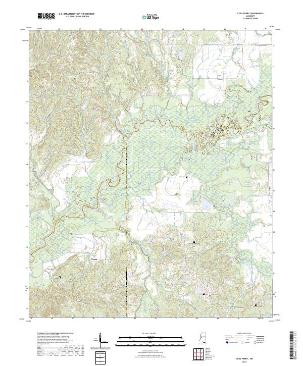 Coxs Ferry, MS — USGS 7.5-minute topo (2024)