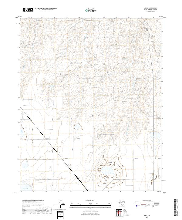 Abell, TX — USGS 7.5-minute topo (2022)